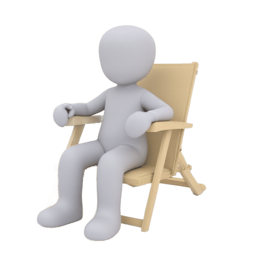 sitting in a deckchair