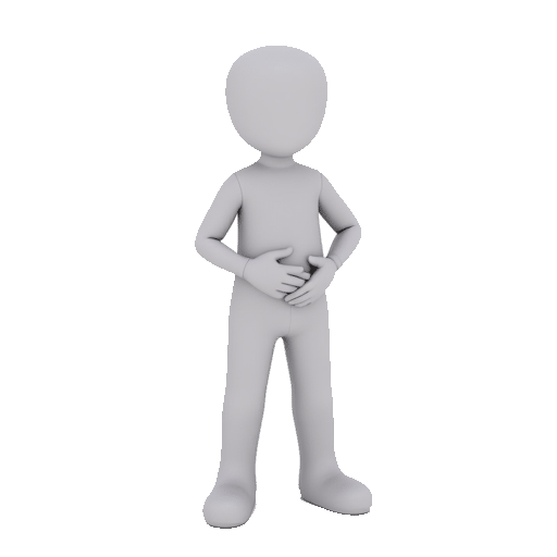 touching stomach