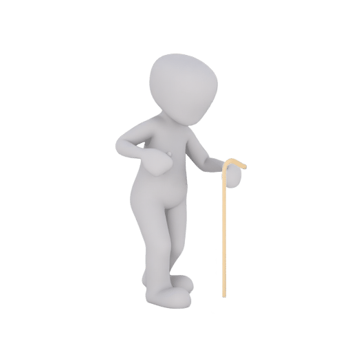 walking with a stick
