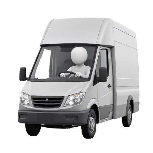 driving a delivery van