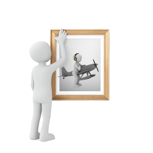 hanging a picture on a wall
