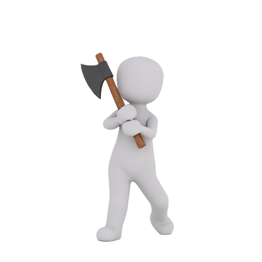 swinging an axe