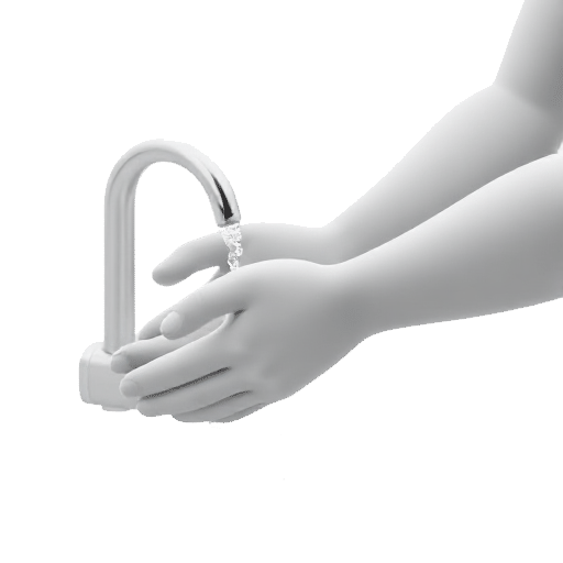 washing hands