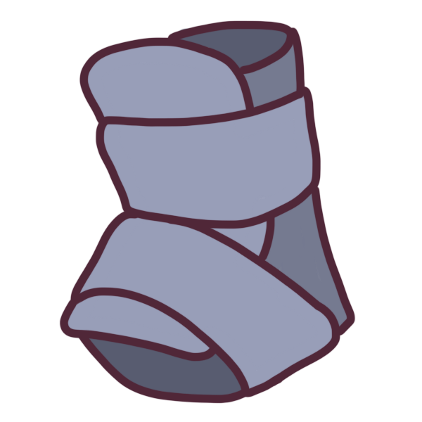 padded fabric ankle brace