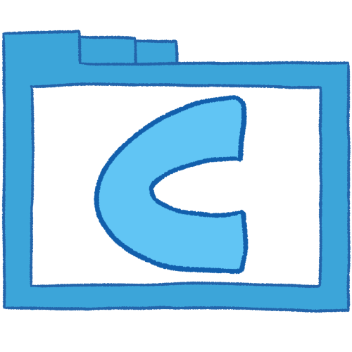 C folder (blue, thin)