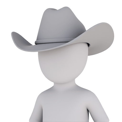 wearing a cowboy hat