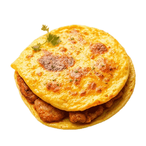 Tandoori chicken omelette