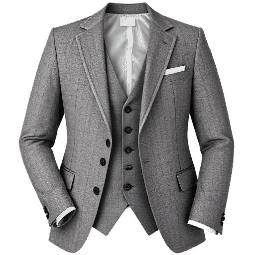 check suit jacket and waistcoat