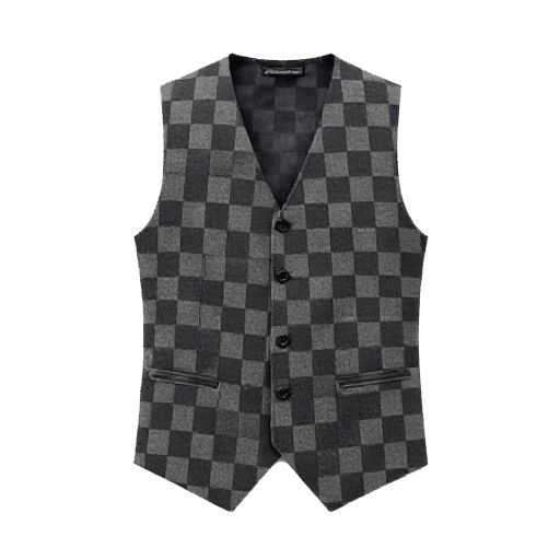 chequered waistcoat