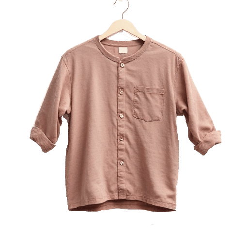 collarless shirt