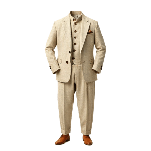 cream suit