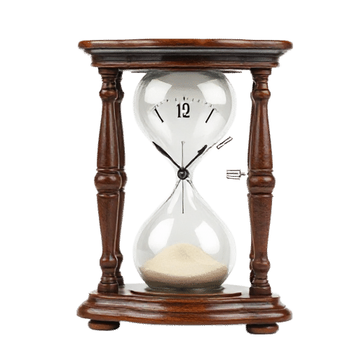 hourglass shaped clock