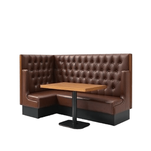 restaurant style booth seating