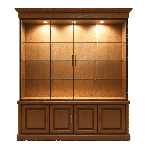 lit display cabinet