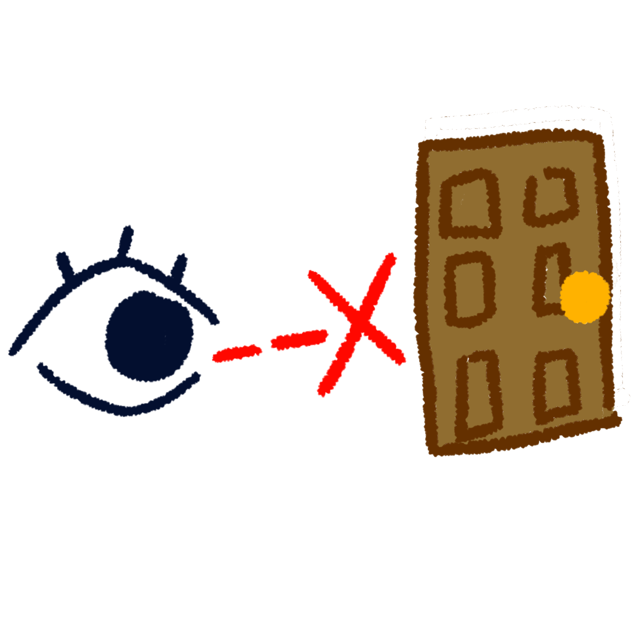 I can't see the door
