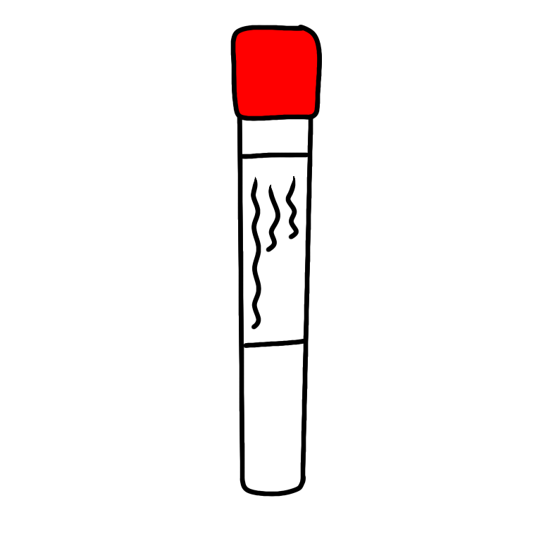 blood collection tube (red)