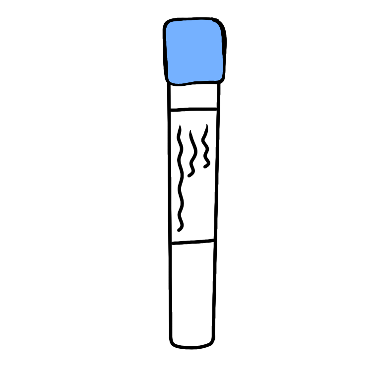 blood collection tube (light blue)