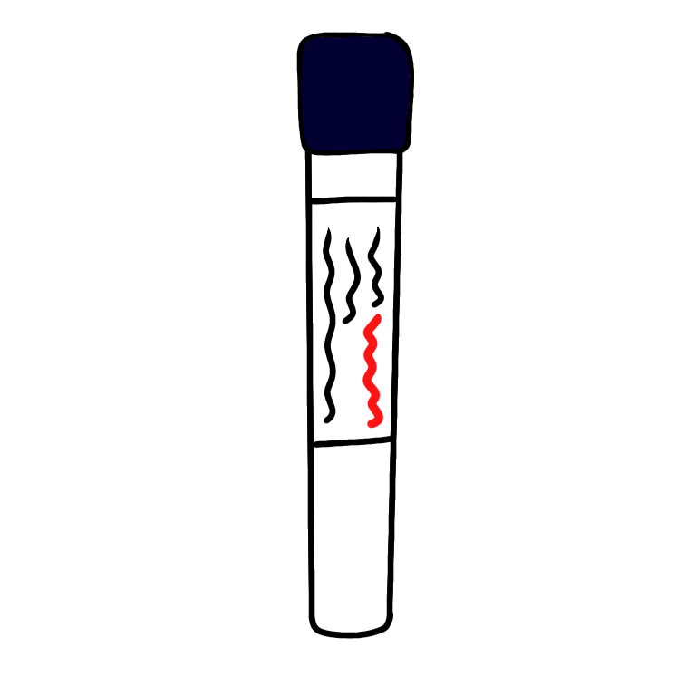 navy blue blood collection tube