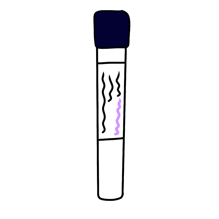 navy blue blood collection tube