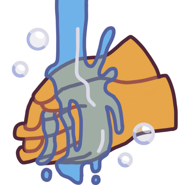washing hands