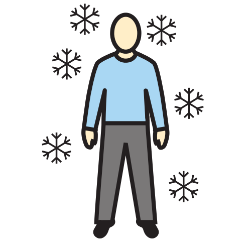 avoir froid, pour