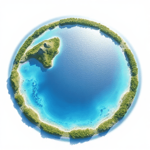 Atoll - ring shaped barrier reef
