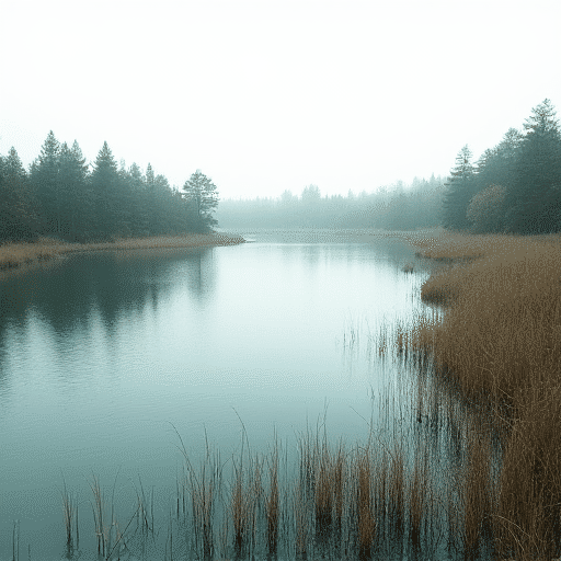 Brackish lake