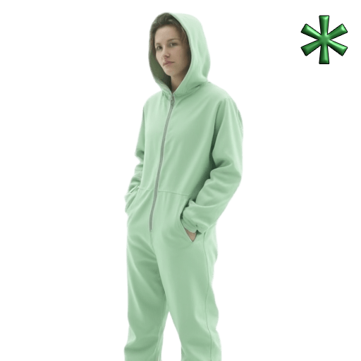 pale green jump suits