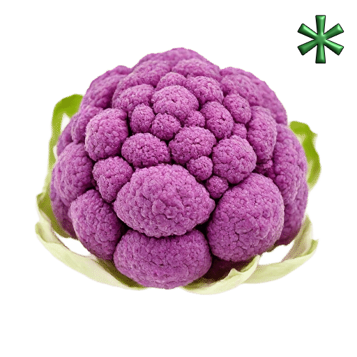 purple cauliflower florets