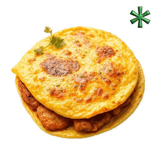 Tandoori chicken omelettes