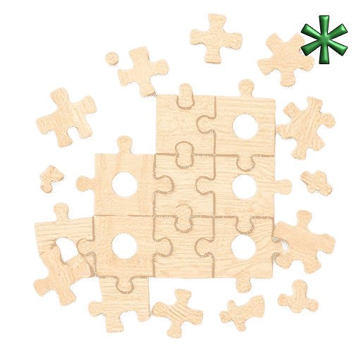 wooden puzzle pieces