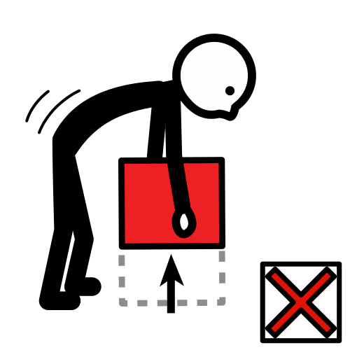 levantar de forma incorrecta