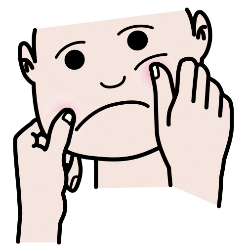 pellizcar la mejilla