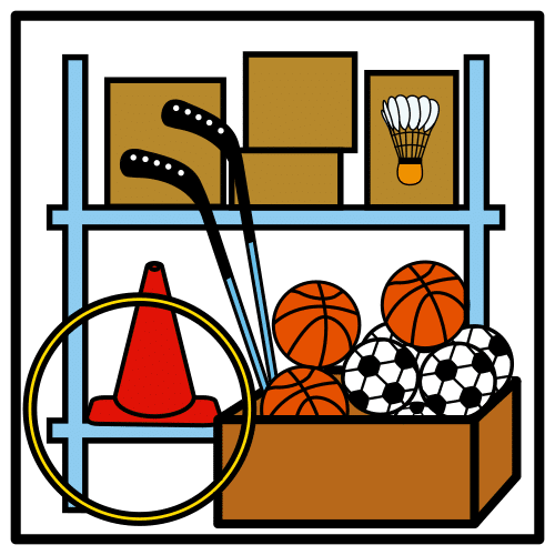 almacén de educación física