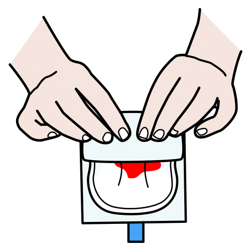 enrollar la compresa