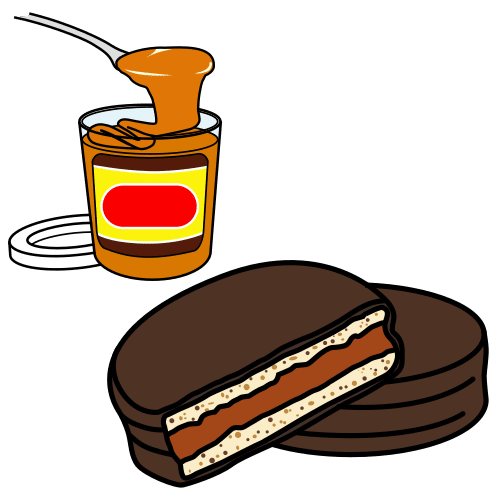 caramelized milk alfajor