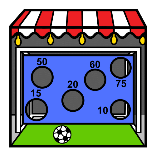 atracción portería de precisión