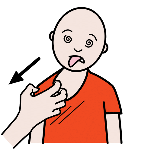 estirar de la camiseta