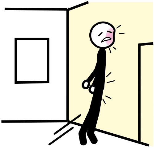 throw oneself against the wall