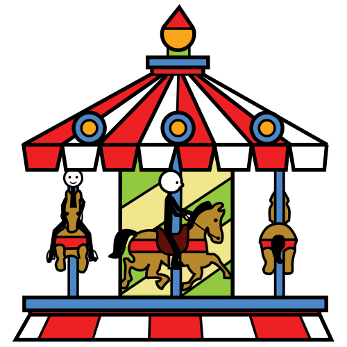 montar en el tiovivo