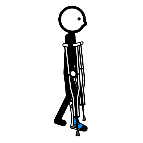 walk on crutches