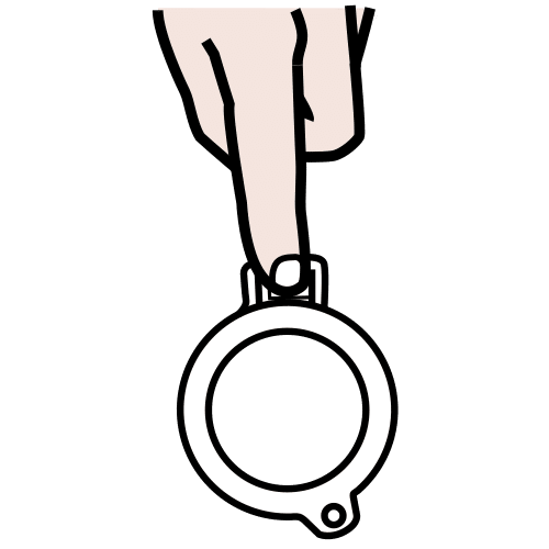 abrir pinza de bolsa de ostomía