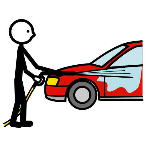 wash the car
