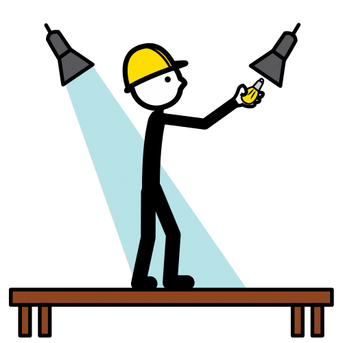 técnico de iluminación