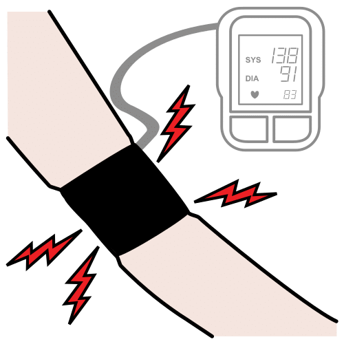 tighten the blood pressure cuff