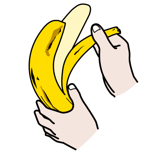 pelar un plátano