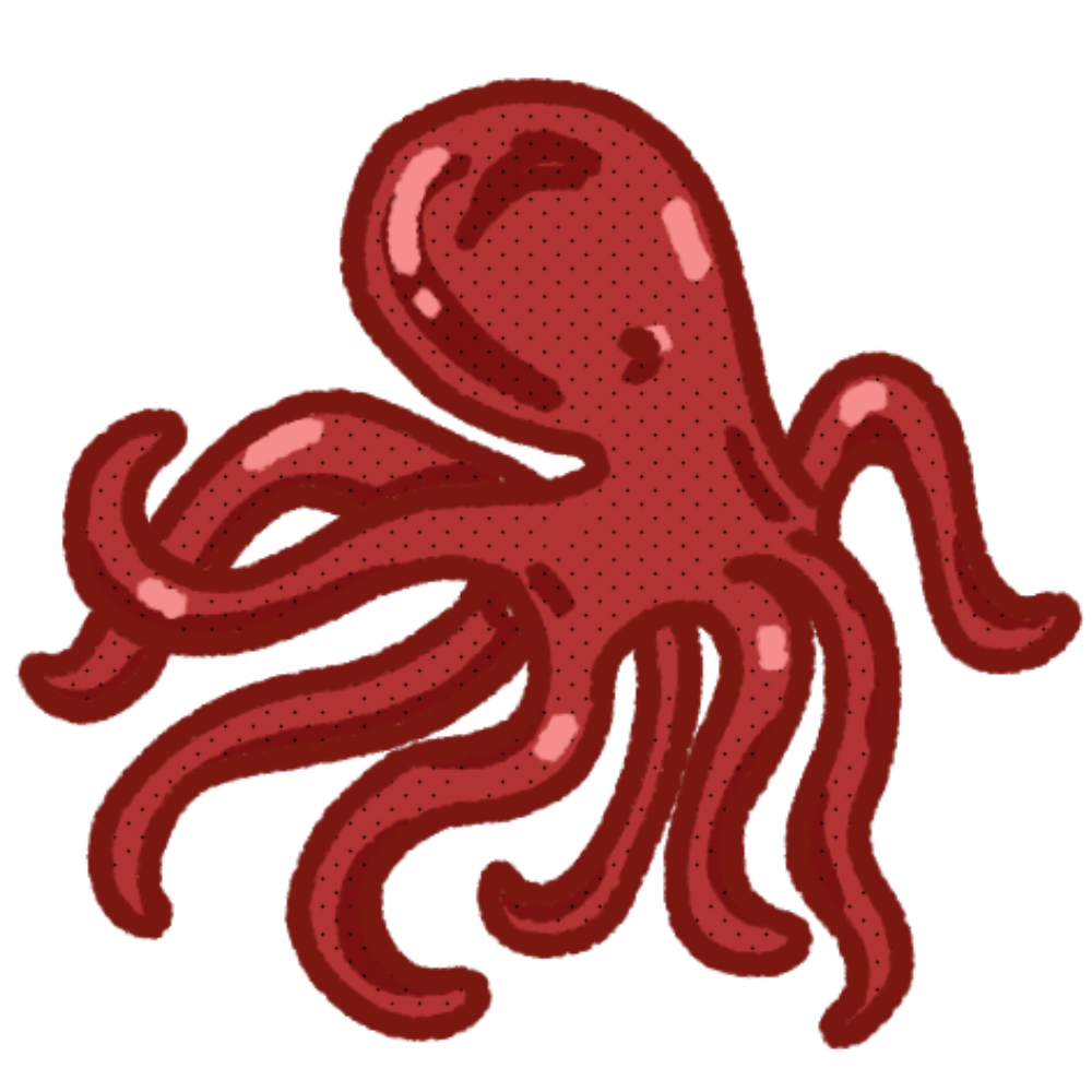 red octopus
