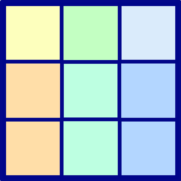 AAC Core Board / Grid 3x3 Blue