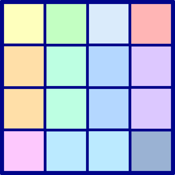 AAC Main Board / Grid 4x4 Blue