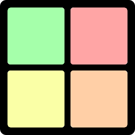 AAC Yes No Board / Grid 2x2 Black